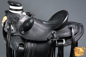 Western Horse Saddle American Leather Wade Ranch Roping Black Hilason